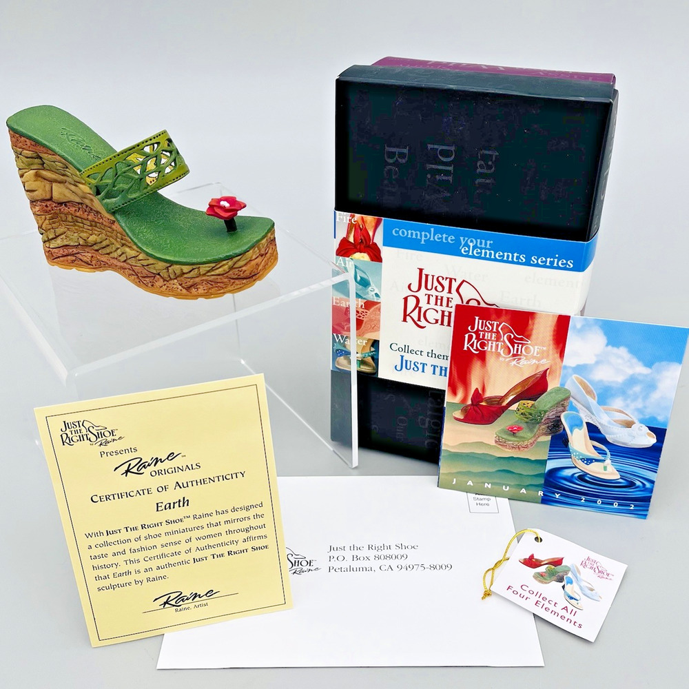 Just The Right Shoe by Raine "Earth" 4 Elements Series Club VTG 2002 Wedge COA